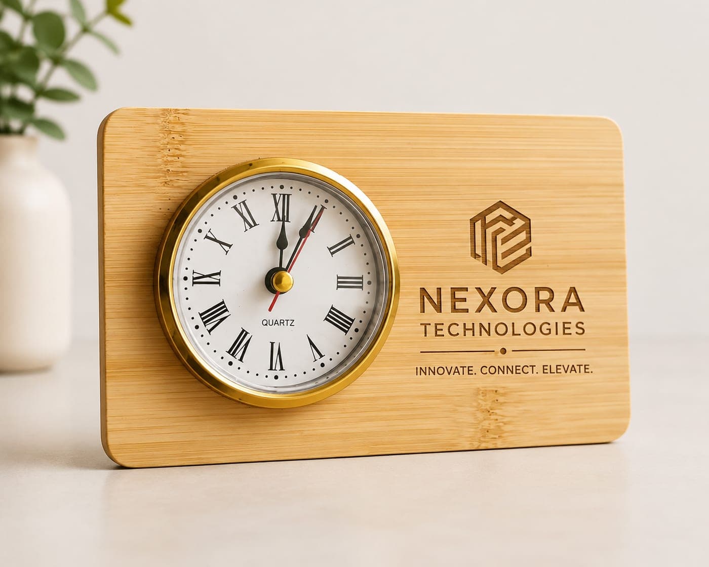 Bamboo Desk Clock