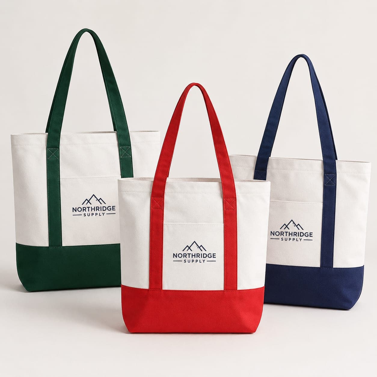 Gusset Tote Bag - Two Tone